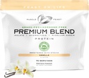 Muscle Feast Grass Fed Premium Blend Wei Proteïne, Gehydrolyseerde Wei, Isolaat, Micellar Casein, 21g Proteïne, 100 Calorieën (Vanilla, 5lb)