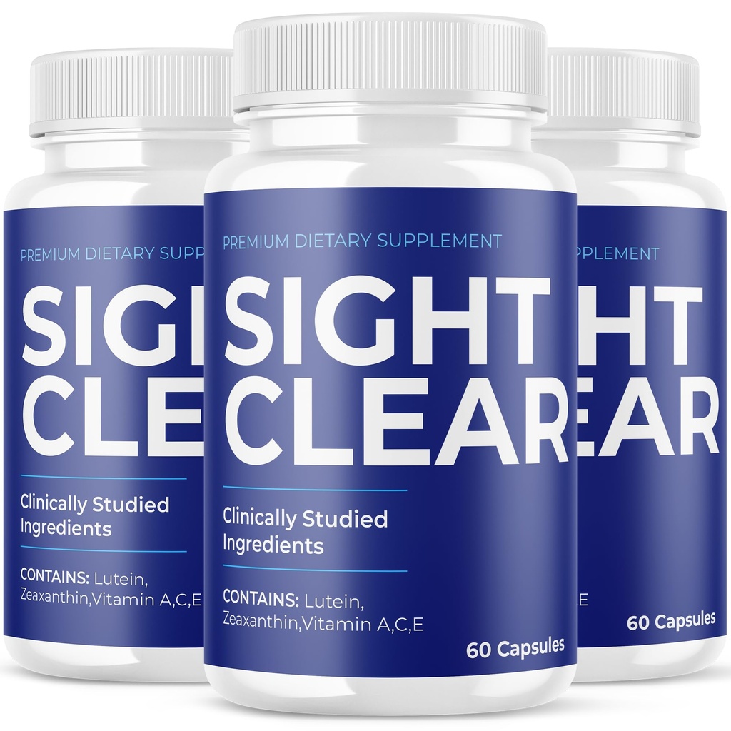 (3 Pack) Sight Clear Eye Supplement - Officiële formule - Gezicht helder 20/20 Vision Vitamines - Zicht helder Vision Ondersteuning Supplement Geavanceerde sterkte, Gezicht helder Oog Pillen Wellness (180 Capsules)