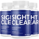 (3 Pack) Sight Clear Eye Supplement - Officiële formule - Gezicht helder 20/20 Vision Vitamines - Zicht helder Vision Ondersteuning Supplement Geavanceerde sterkte, Gezicht helder Oog Pillen Wellness (180 Capsules)