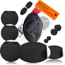 aZengear Repair Patches - Waterdicht, Self-Adhesive, Tear-Cold-Heat-Resistant Polyester Fabric to Fix Down Jacket, Puffer, Snowsuit, Schoen, Tent, PVC, Kleding, Stoffering (zwart)