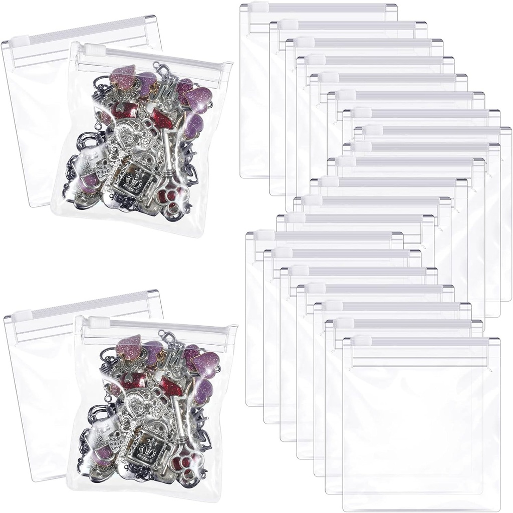 Pill Pouch Bags Zippered Pill Pouch Herbruikbare pil Baggies Helder Plastic Pill Bags Self Sealing Travel Medicine Organizer Opslag met schuif slot voor kabeljauw Leverolie, pillen en kleine items (36 stuks)