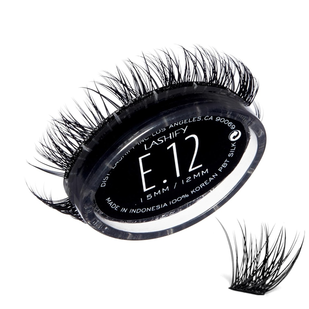 Lashify Extreme 12mm Gossamer DIY Eyelash Extensions Refill, Black, Easy Valse wimpers toe te voegen Tremendous Volume