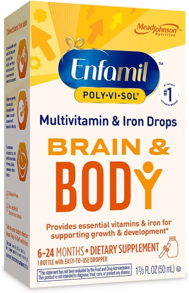 Enfamil Poly-Vi-Sol Multivitamine Supplement Drops with Iron 50 ml