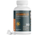 Bronson Vitamine D3 10.000iu (250mcg) 1 jaar aanbod voor gezonde spierfunctie en Immuunondersteuning, Non-GMO, 360 tabletten