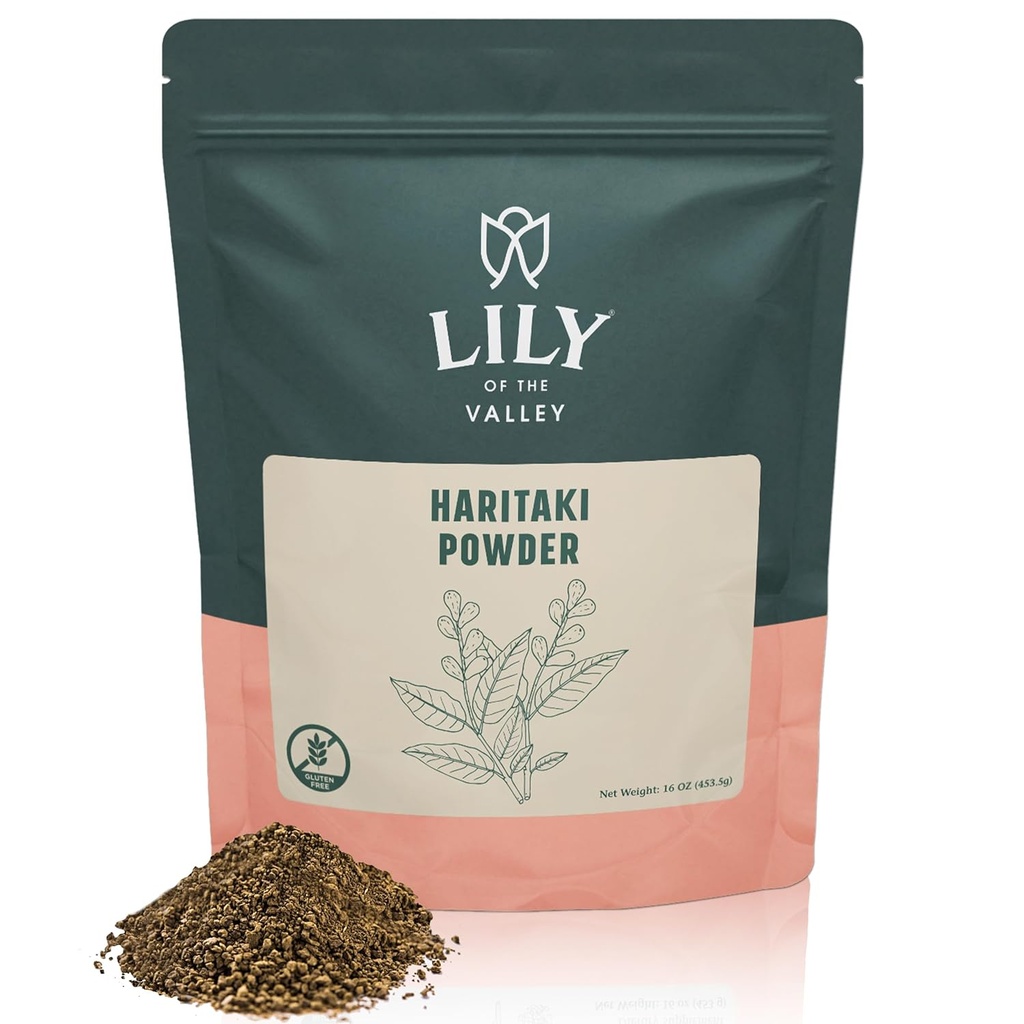 Lily of the Valley Haritaki Powder - Terminalia Chebula - Sourced from India - An Ayurvedic Herb - 100% Natural &No Added Conservative - Vegan & Gluten-Free (16oz, 453g) - Pakket mei Vary
