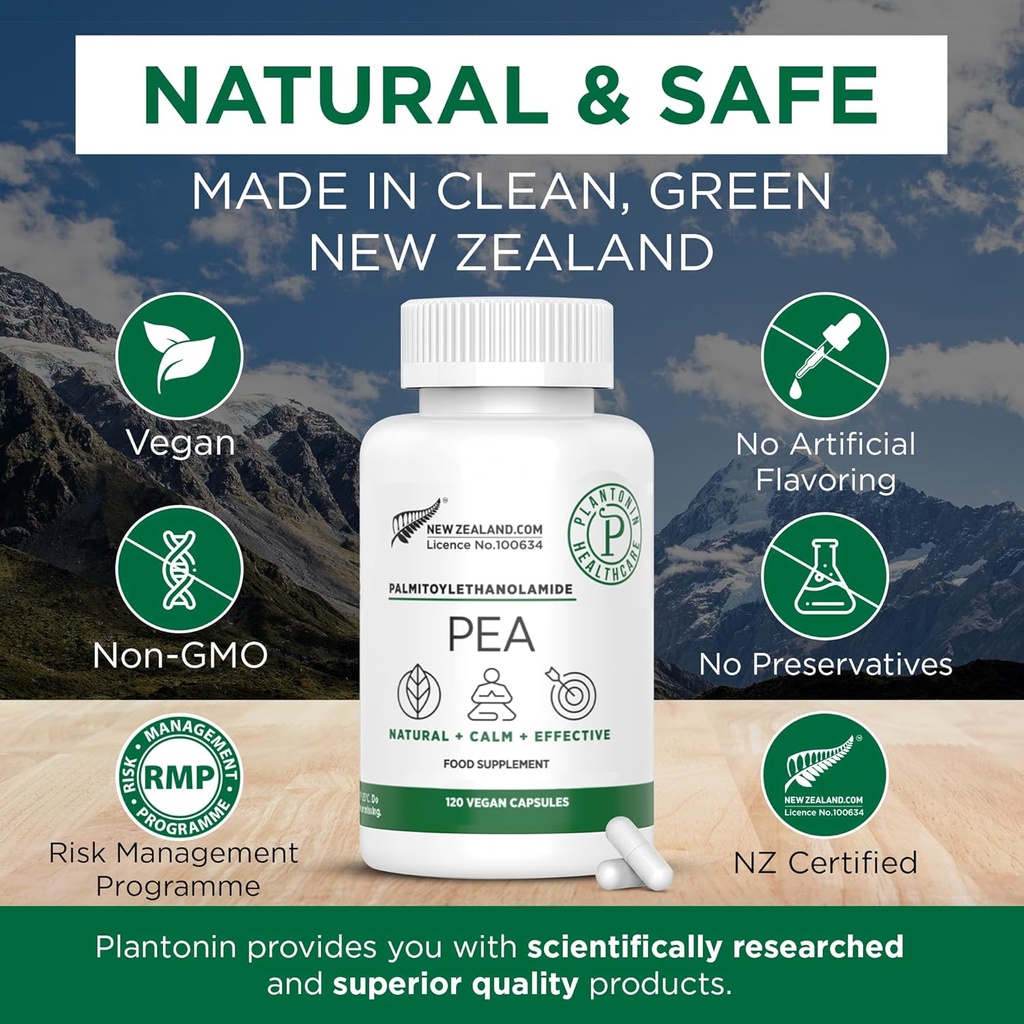 Palmitoylethanolamide Pea Supplement 600mg - Micronized Pea Supplementen 99% - 2 maanden levering - geavanceerde natuurlijke ondersteuning voor gezamenlijke comfort
