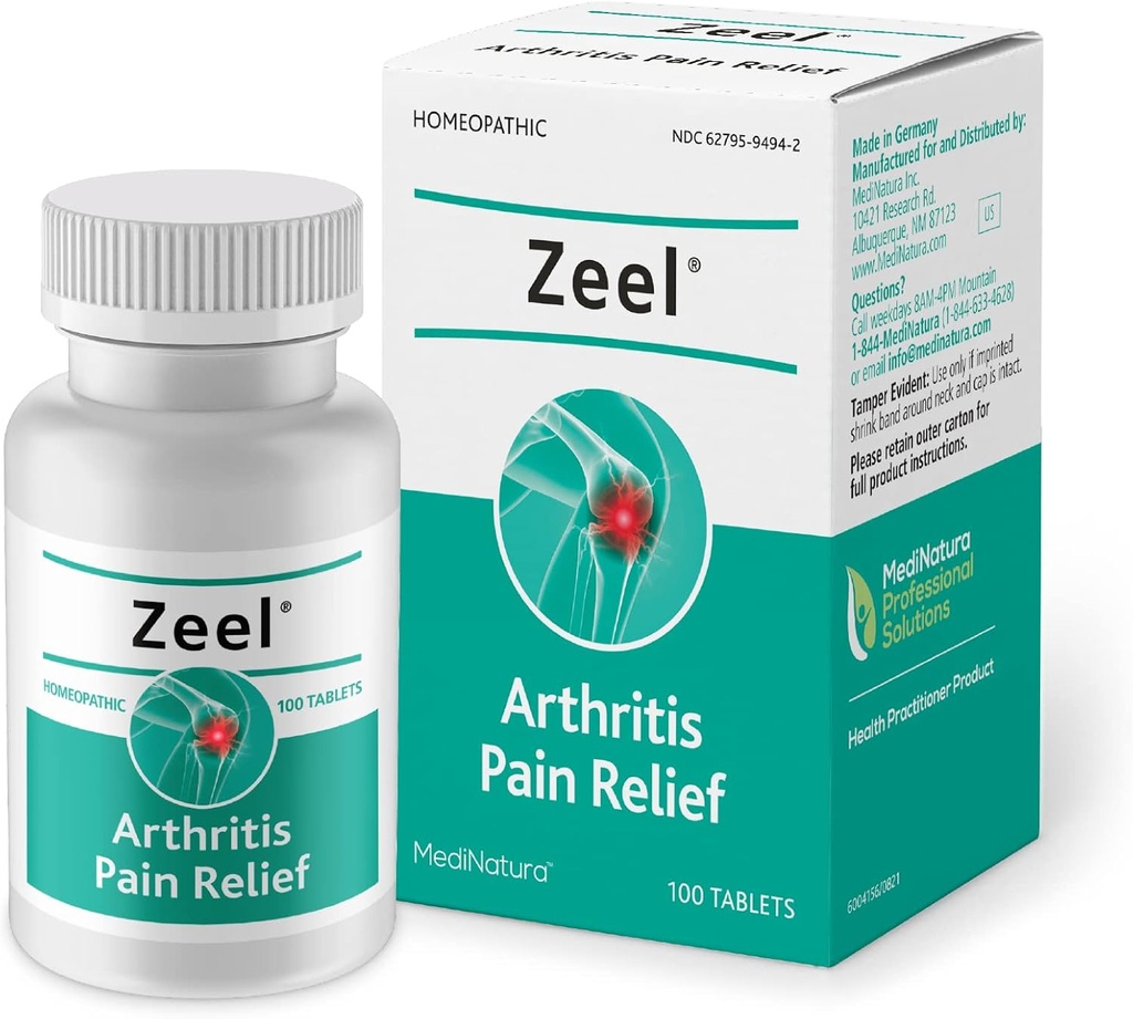 MediNatura Zeel Homeopathische ondersteuning helpt pijn & Stiffness rond gewrichten - Arnica + 14 actieve natuurlijke ingrediënten - 100 tabletten