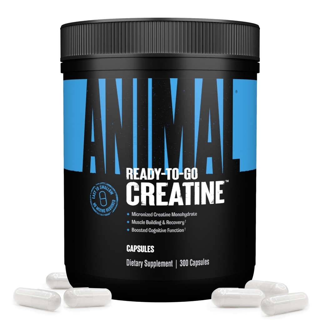 Animal Micronized Creatine Monohydraat Capsules - 300 Caps, 2500mg per Serving to Serving Muscle Growth, Endurance, ATP Production, Cognitive Function, Strength, Recovery, and Delay Muscle Fatigue