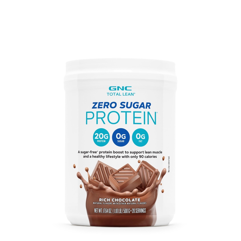GNC Total Lean Zero Sugar Protein - Rich Chocolate (20 Servers)