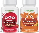 Kinderen Vitamine D3 1000 IE Jelly Bonen + Vitamine D3 1000 IE Kauwtabletten Bundel