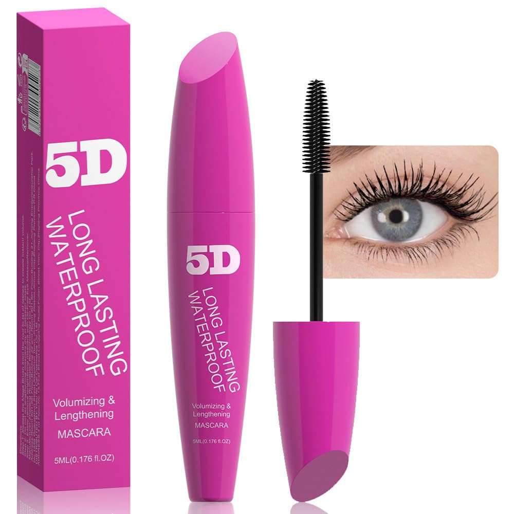 Black Volumizing Curl Long-Wearing Mascara Smudge-Proof Intense lengte Feathery Zachte volledige wimpers Waterdichte Geen Flaking Non Smudging Clumping, Cruelty Gratis