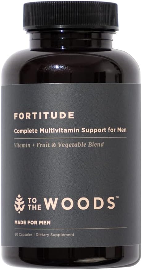 Naar de houtsterkte volledige multivitamine ondersteuning voor mannen - 20 biologische rauwe groenten en fruit, 24 essentiële vitaminen en mineralen - Immune Health, Energy Booster (1 fles, 30 capsules)