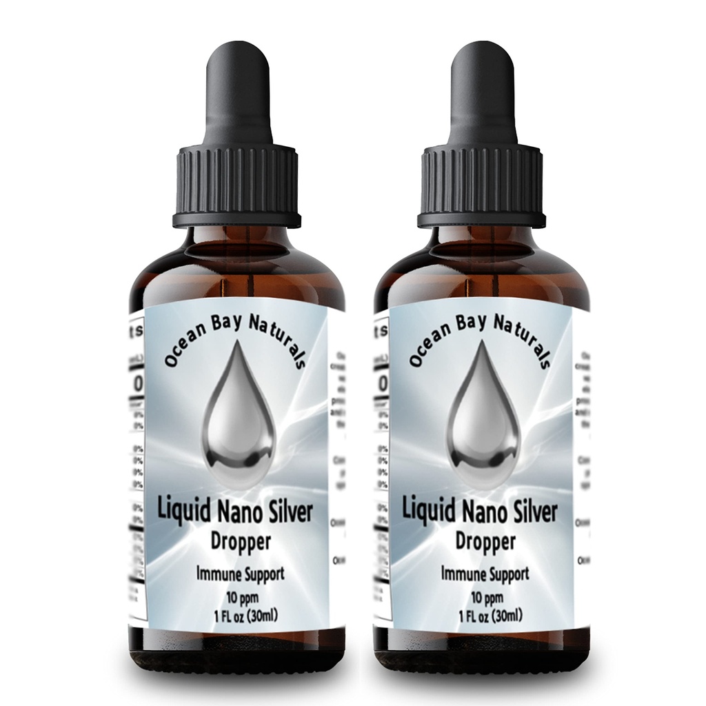 Vloeibaar Nano Silver Meer absorptiebaar dan Cplus Silver 10ppm Twin Pack 1oz Dropper