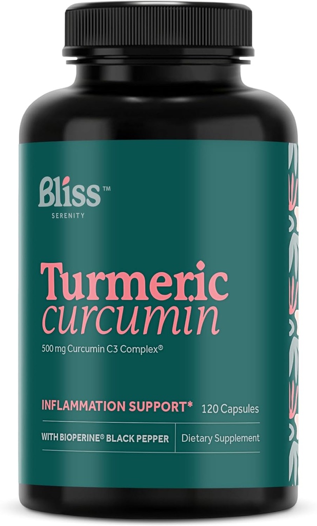 Kurkuma C3 Complex 500 mg, versterkt met zwarte peper voor betere absorptie; Kosjer Gecertificeerd, niet-GMO en glutenvrij - Gestandaardiseerd 95% CurcumaÔden - 120 VegCaps