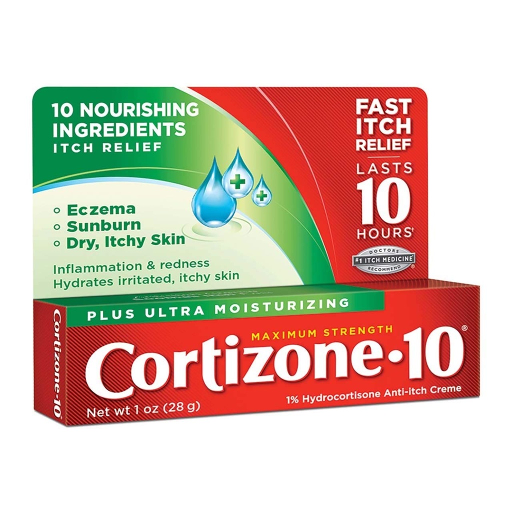 Cortizone-10 Anti-Itch Creme Plus Healing Moisturizers, Maximale sterkte, 1 oz.