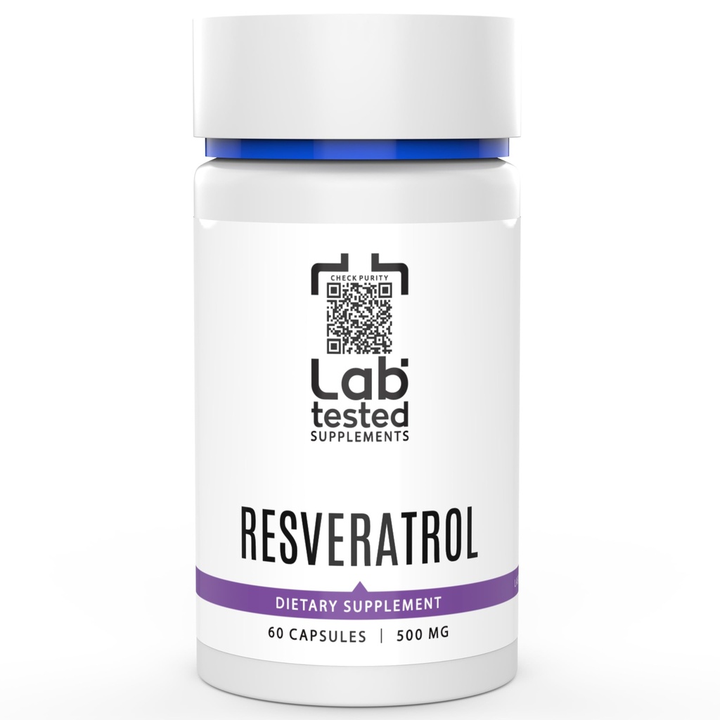Trans-Resveratrol - 60 500 mg Capsules - 3rd Party COA Verzorgd met elke partij# - Pure Resveratrol - Geen Fillers