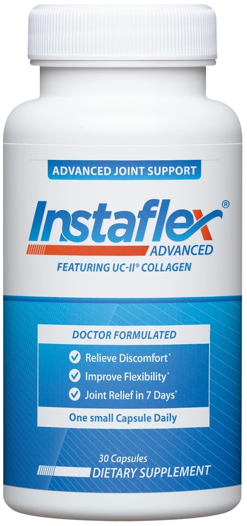 Instaflex Advanced Joint Support Supplement - Kurkuma, Resveratrol, Boswellia Serrata Extract, BioPerine, UC-II Collagen- 30 Tellen