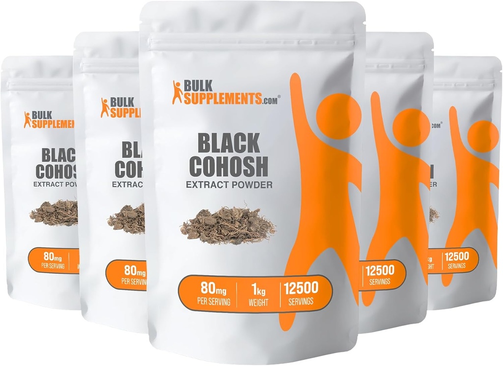 BulkSupplements.com Black Cohosh Extract Poeder - Black Cohosh voor Menopauze Ondersteuning - Black Cohosh Root Extract - Melanin Supplement - Black Cohosh Herb Supplement (5 Kilogram - 11 lbs)