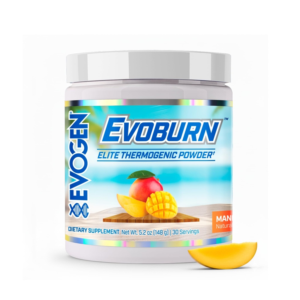 Evogen Evoburn - Thermogenic Fat Burner for Men & Women, Energy, Focus, & Appetite Control, Advanced Metabolisme Booster Fat Burner Formula with MitoBurn & Cafeine 