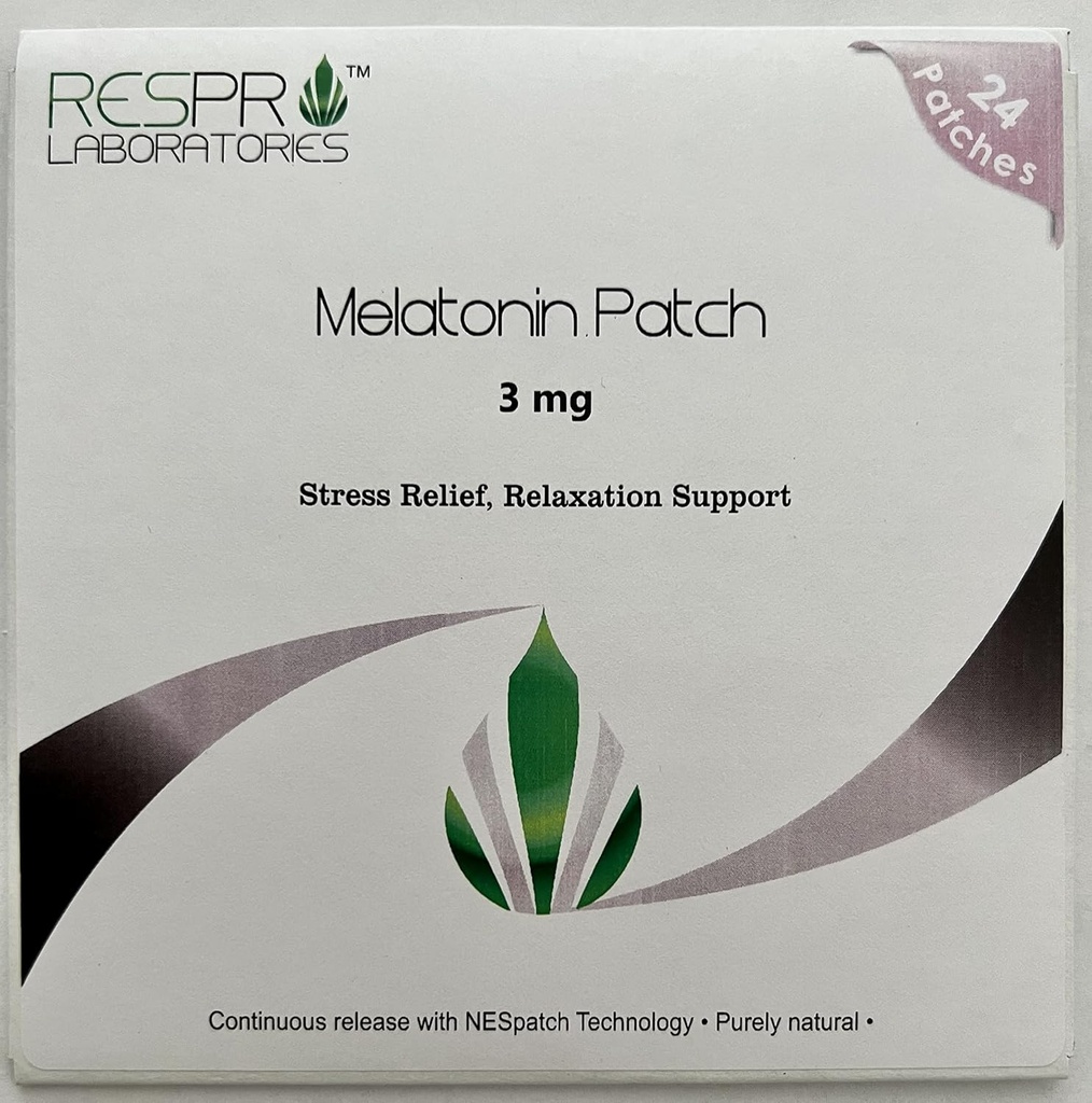 Respro Labs Natural Melatonine Patch, 3 mg (per patch) Continue Release - 24 Patches