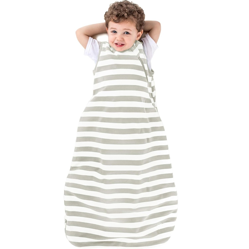 Ecolino Organic Cotton Baby Slaapzak - 2-Way Zipper Baby Draagbare Deken - Peuter Slaapzak Zak - 18-36 Maanden - Zilver