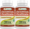 Best Naturals Chroom Picolinaat 1000 mcg 120 tabletten (120 telling (verpakking 2))