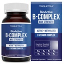 BioActive Vitamin B Complex - Blood Stream Ready, Methylated B Complex - Met Methylfolaat, 3 BioActive vormen van B12, BenfoPure® B1 & Pantesin® B5 - 12 B Vitaminen in klinische doses - 60 porties
