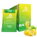 Restwind Voeding Snelle hydratatie, Elektrolyt & Hydration Powder, Vitamine C & Sea Salt Oefening Mix, Lemon Lime, Pack van 12 Sticks