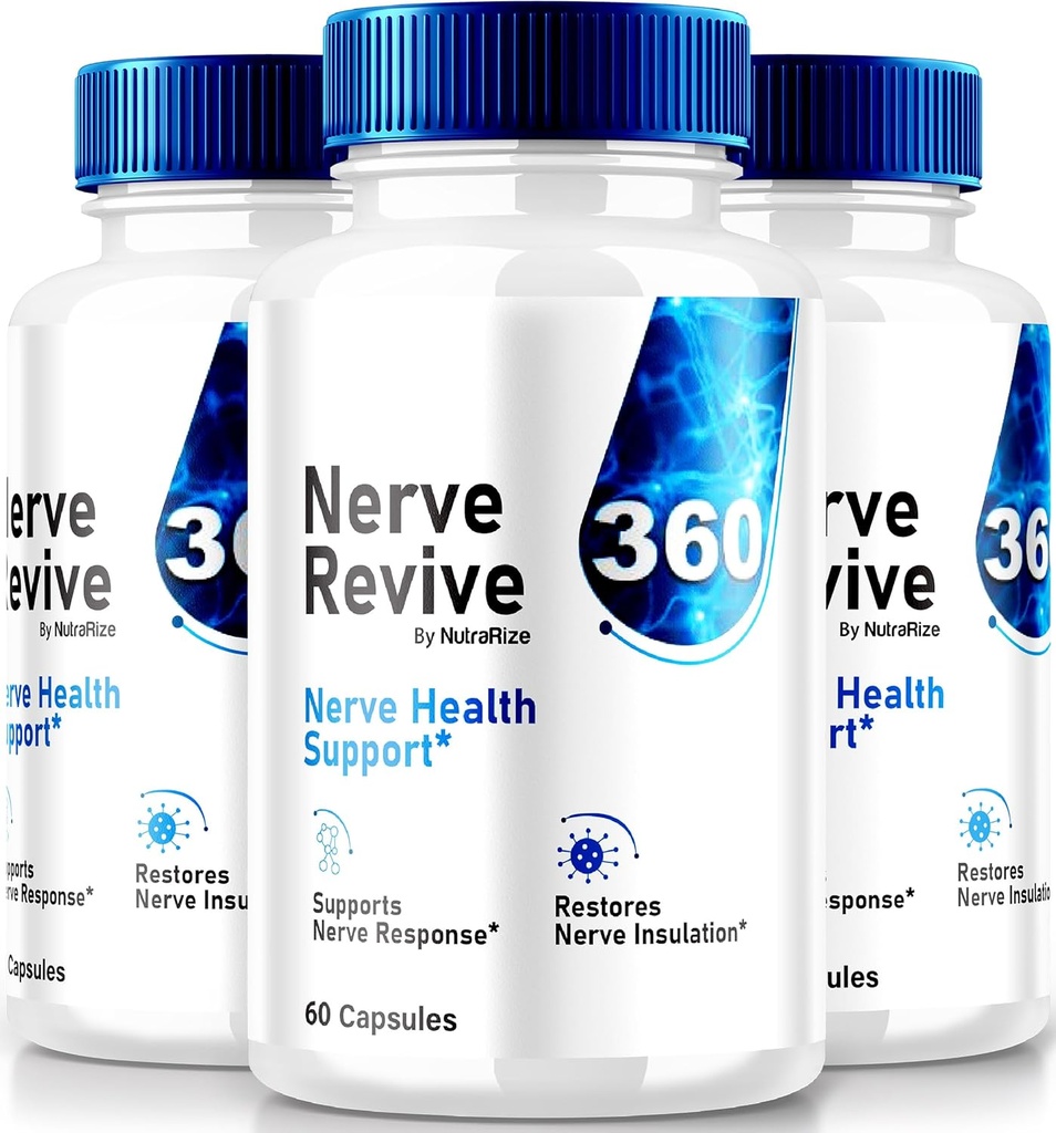 (3 Pack) Nerve Revive 360 Supplement, Alle Natuurlijke Zenuw Ondersteuning voor Algemene Wellness, Premium Formule, NerveRevive 360 Vitamine Capsules, Officiële Beoordelingen (180 Capsules)