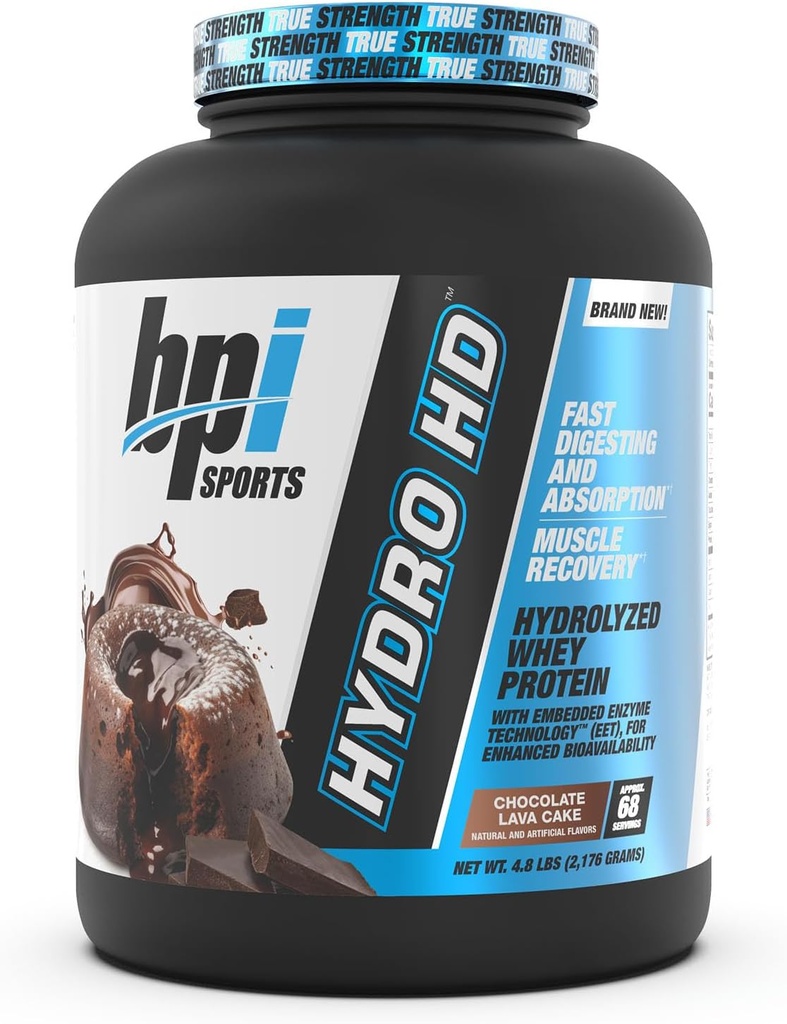 BPI Sports Hydro HD - 100% Gehydrolyseerde Wei Proteïne Poeder - Spiergroei, Herstel, 25g Gehydrolyseerde Proteïne, Lage Carb, Lage Suiker, Snelle Absorbering (68 Servers, Chocolade Lava Cake)