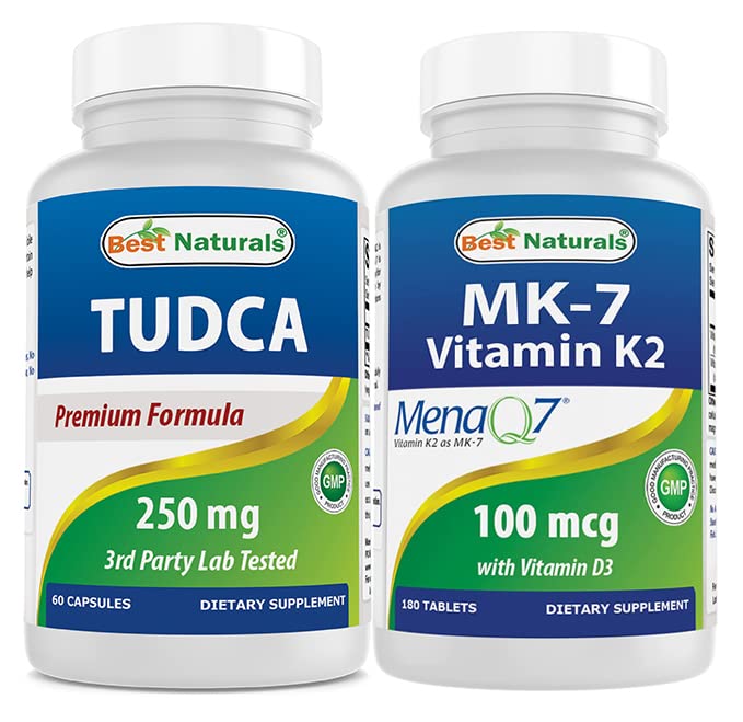 Best Naturals TUDCA 250mg & Vitamin K2 (MK7) with D3