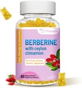 Berberine met Ceylon Cinnamon Gummies, High Potency Berberine HCI Supplement, Immune Health Support, 60 Mango Flavored Gummies