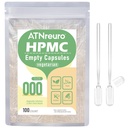 2000 Lege Vegan Capsules met 2 Micro Lepels - 100 Graaf Lege Vegetarische Capsule - Lege Pill Capsules voor Poeders Supplementen