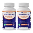Vitamatic Serrapeptase 240.000 SPU-servers, 120 Uitgegeven capsules - Enteric Coated - Non-GMO- Made in The USA (120 Count (Pack of 2))
