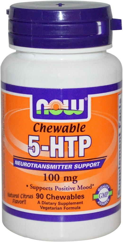 Nu Foods 5-HTP Kauwbare natuurlijke Citrus - 100 mg - 90 Kauwtabletten