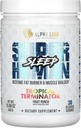 Alpha LION Superhuman Sleep Supplement, Night Time Aid, Muscle Recovery, Muscle Builder & Gainer, verbetert de lichaamssamenstelling (30 porties, Fruit Punch smaak)