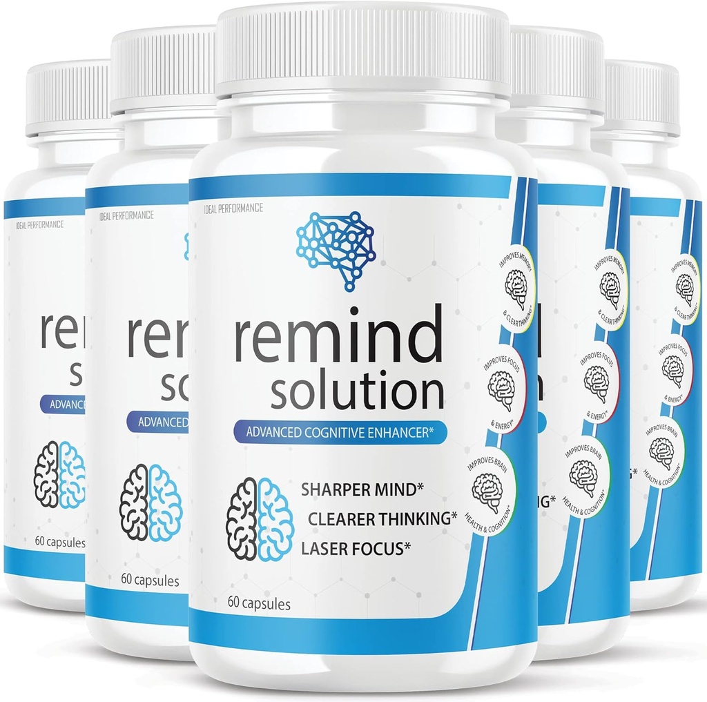(5 Pack) Herinneringsoplossing voor Geheugen Geavanceerd Cognitive Brain Health Function Focus Max Concentratie Herinneringssupplement (300 capsules)