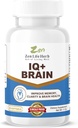 ZEN LIFE HERB IQ+ Brain - Caffeine-Free, Clinically Tested Focus, Concentration, Memory & Energy, Natural Plant-Based Herbal Supplement, No Added Vitamins/Minerals/Mushroom/Sugar (30 Softgels)