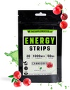 Energie Strips - 50 Mg Caffiene - Snelle absorptie 100% Alle Natuurlijke Formule - Cranberry Flavor - 30 Strips -