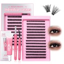 Kevers Lash Clusters Kit Love Expressing 60D 80D 9-18mm Eyelash Clusters Kit 280pcs Individuele Lash Extension D Curl 3D Fluffy Valse Eyelash Extension DIY K009