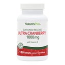 NaturesPlus Ultra Cranberry, Sustained Release - 1000mg, 120 tabletten - met vitamine C - vegetarisch, glutenvrij - 60 porties