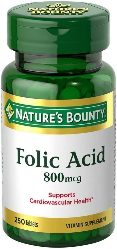 Foliumzuur 800 mcg Tabletten Maximale sterkte, 2 flessen (250 aantal)