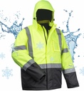 gereedschapskist 100% waterdichte veiligheidsjassen voor mannen, Hi Vis Reflectieve werkjassen, Bouw Regenjassen voor koud weer