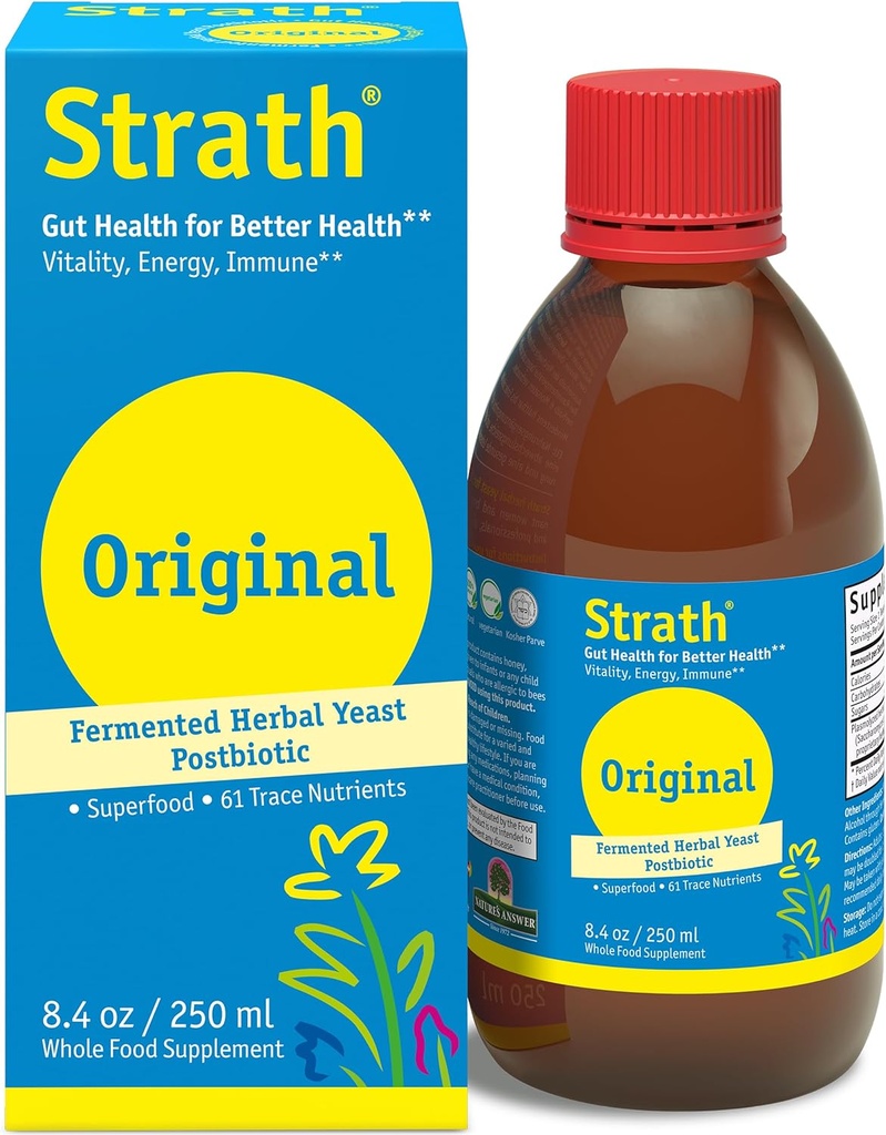 Strath Nutritional Gist Liquid Syrup 8.4 Oz - Vegetarisch, Lactosevrij, Artificieel Toevoegingsmiddel gratis - Digestieve ondersteuning, Nutriënt Absorptie - Unflavored Daily Supplement - Prebiotic en Postbiotic
