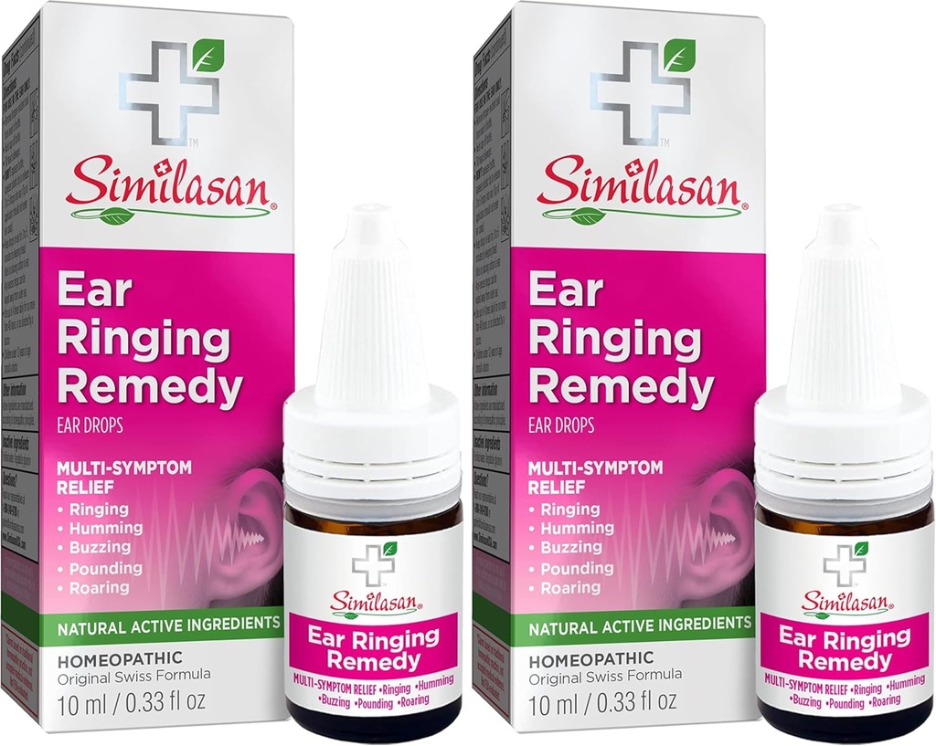 Similasan oorringen Remedy Drops 0,33 Ounce, voor tijdelijke multi-symptoom verlichting van lawaai in de oren, Ring oren, zoemende oren, brullende oren, Humming Ears, en andere geluiden in de oren