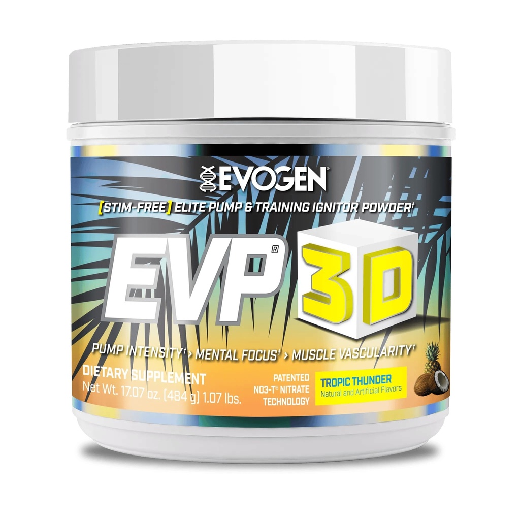Evogen EVP 3D - Stim Gratis pre-workout poeder voor mannen & vrouwen 