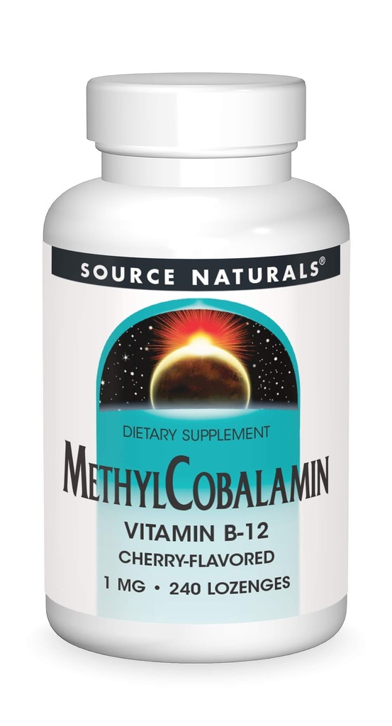 Bron Naturals MethylCobalamine Vitmain B-12 Cherry-Flavored, 1 mg - 240 Lozen