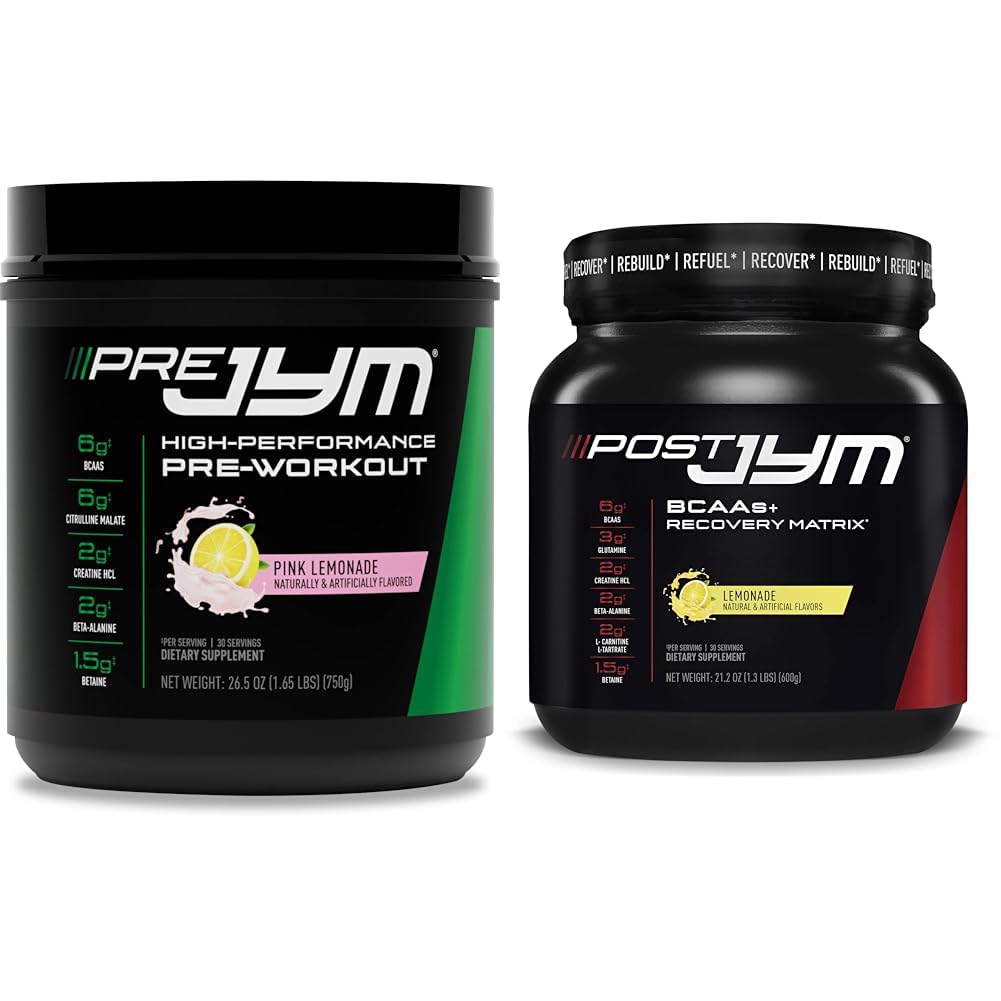 PRE JYM 30 Servers - Roze limonade & Post JYM Active Matrix - Limonade poederbundel