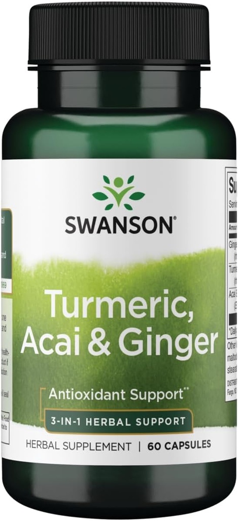 Swanson volledig spectrum Kurkuma Acai & Gember 60 capsules