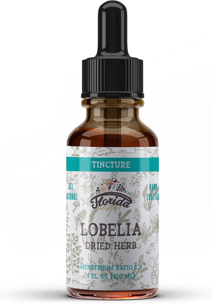 Lobelia Tinctuur, Organisch Lobelia Extract, Lobelia Drops (Lobelia Inflata) Gedroogde kruid